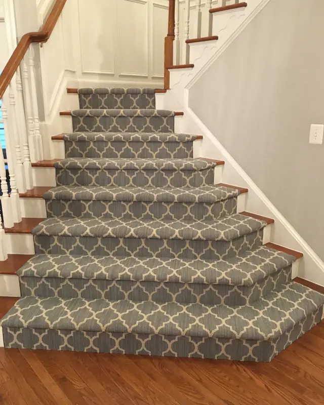 Stairs flooring by Maryland Carpet and Tile
